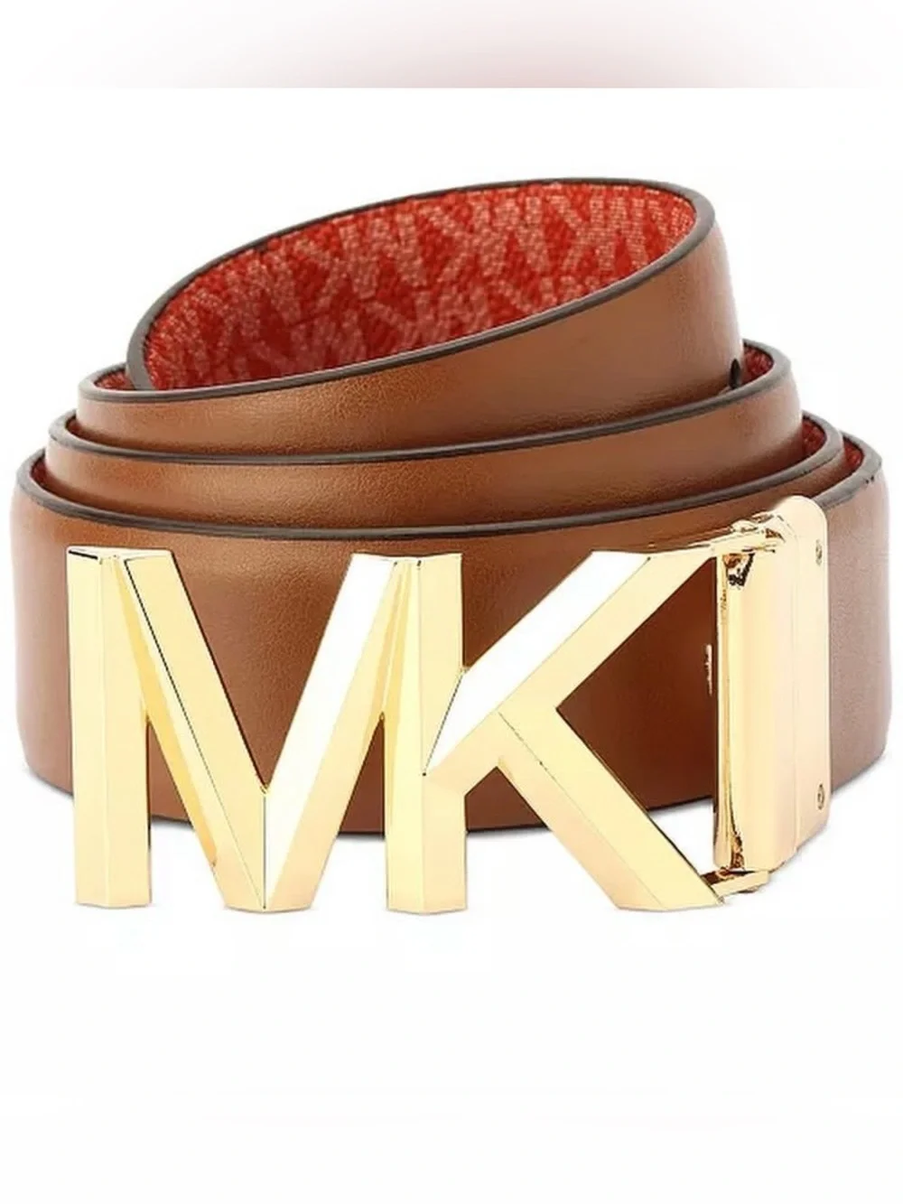 Michael Kors Logo Reversible Belt, Brown / Red